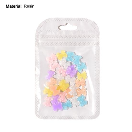 30 шт./компл. горный хрусталь с бантом для ногтей, легко приклеивается, 3D смола, стразы для маникюра «сделай сам», бабочка для красоты