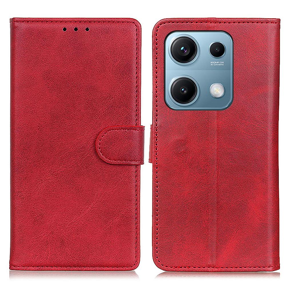 For Xiaomi Redmi Note 14S 4G Case Cowhide Texture Leather Wallet Stand Phone Cover