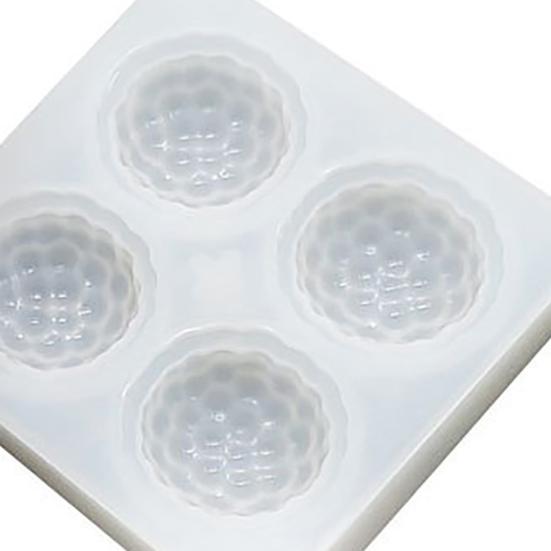 3D силиконовая форма для малины, 4 полости, многоразовая пищевая форма для выпечки для DIY, десертов, мусса, шоколада