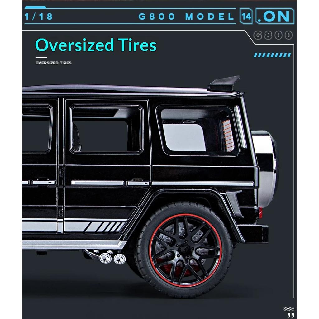 Большая модель автомобиля Benz G800 Off Road SUV в масштабе 1/18, литая из сплава металла, модный элемент декора для дома и рабочего стола, подарок на день рождения, игрушки