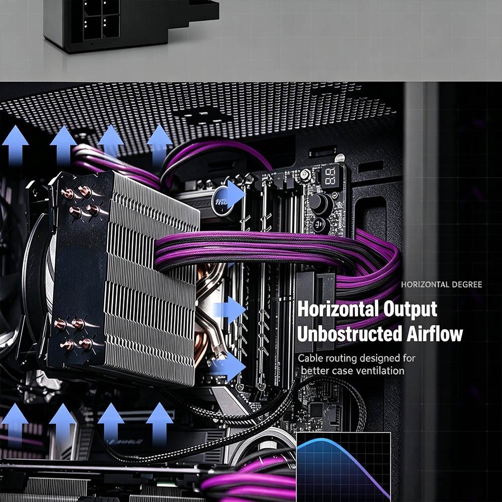 ATX 24Pin 90 Degree Power Plug Adapter Mainboard Connector Modular Insulated Cable DIY MOD Cable Management Mounting Accessories