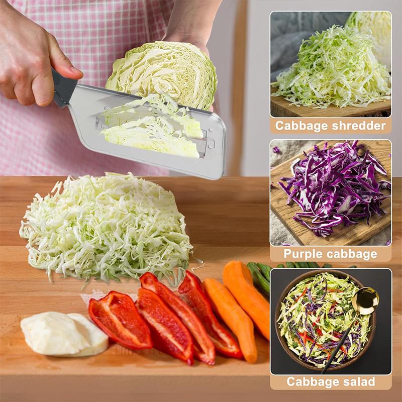 Овощечистка для кухни Многофункциональный нож для нарезки капусты Портативный нож для лука Режущий нож из нержавеющей стали Шредер для салата Кухонные принадлежности