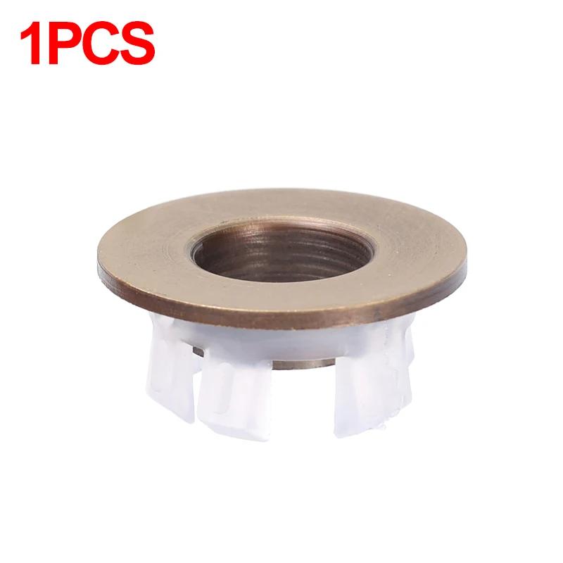 4/1Pc Wash Basin Sink Hole Overflow Ring Hollow Plug Kitchen Bathroom Insert Replacement Trim Bath Drain Cap Plastic Round Cover