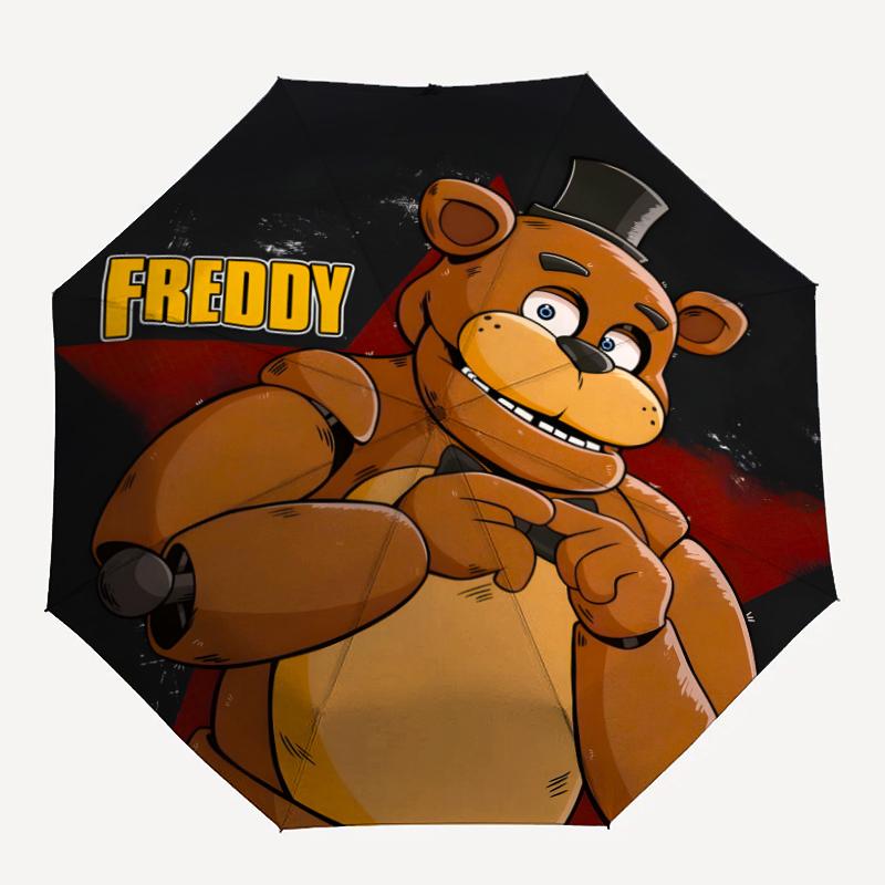 1pc Freddy bear2 Umbrella, Sun Protection, And UV Shielding. It Has Eight Sturdy Ribs for Outdoor Use And Perfect Gift