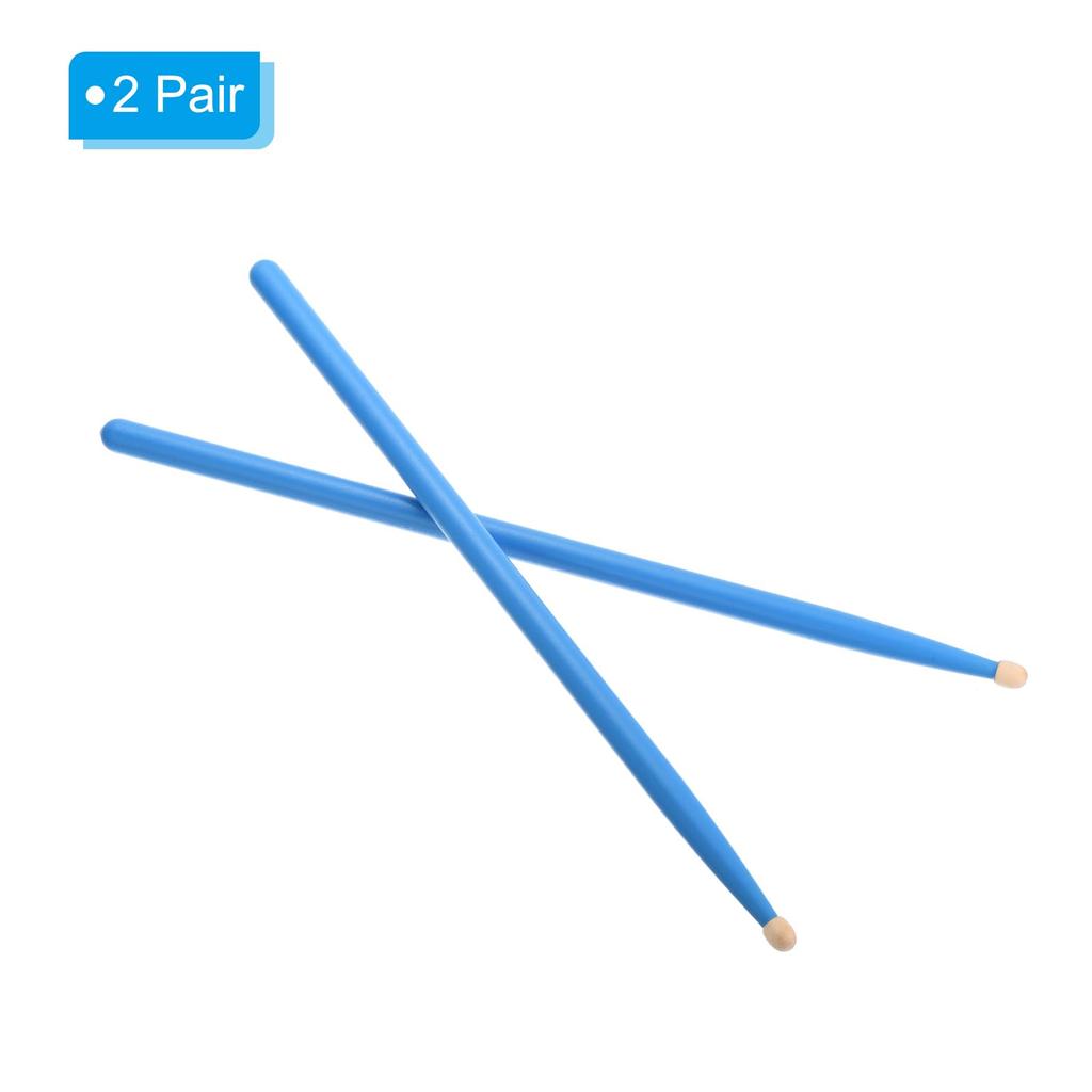 Uxcell 2 Pairs Maple Wood Drumsticks Handle Grip 7A Blue Classic Drumsticks for Drumming Musical Instrument Percussion Anti-Slip