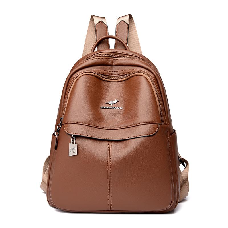 Рюкзак женский повседневный большой емкости мягкая кожаная студенческая сумка рюкзак для путешествий на открытом воздухе женская сумка