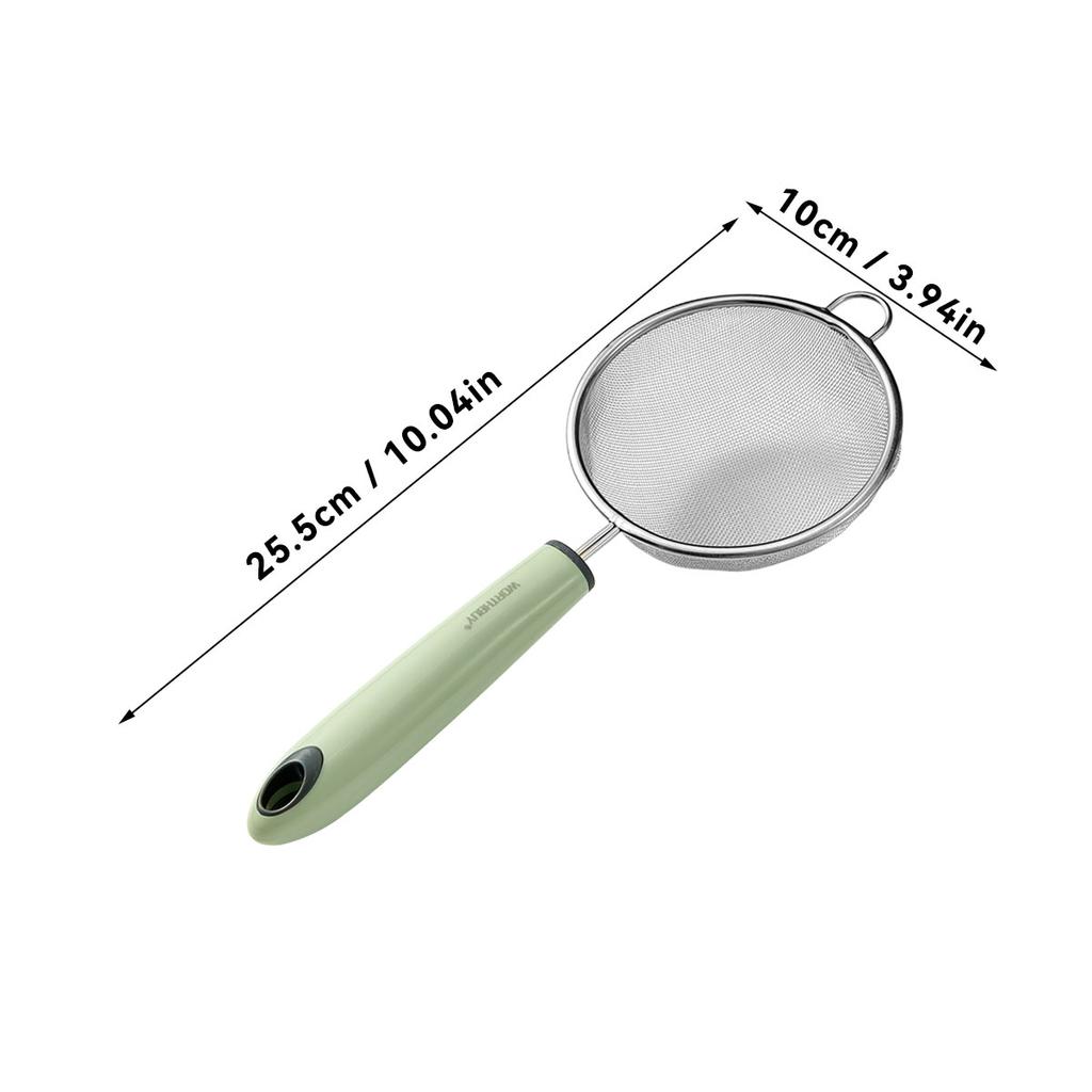 Сито для муки из нержавеющей стали 304 с пластиковой ручкой, сито с мелкой сеткой, ложка, фильтр для соевого молока и сока, кухонная утварь