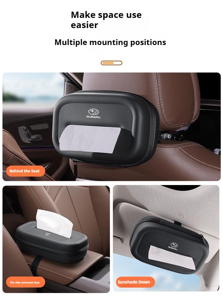 For Subaru Ascent BRZ Forester Impreza Legacy Outback WRX VX Car 3D stereoscopic Extra-Long & Large tissue box Auto Accessories fryu54