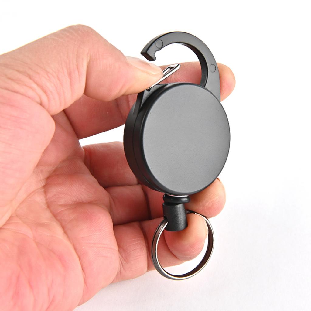 Anti-theft Telescopic Keychain Retractable Hook Keychain Burglar Chain Keyholder Tactical Keyring Accessories 60cm