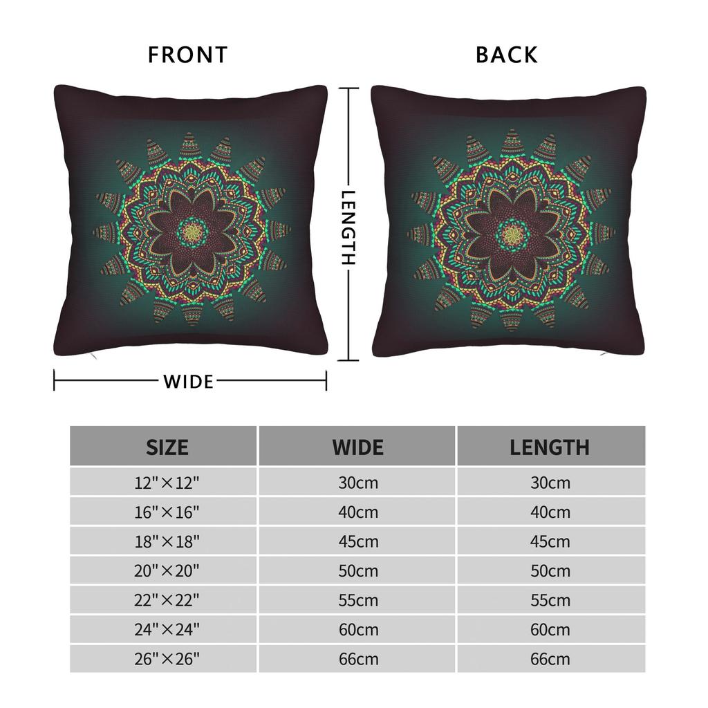 Moroccan Bloom Mandala Square Pillowcases Polyester Bed Car Cushion Cover Creative Decor Pillow Cover 4545