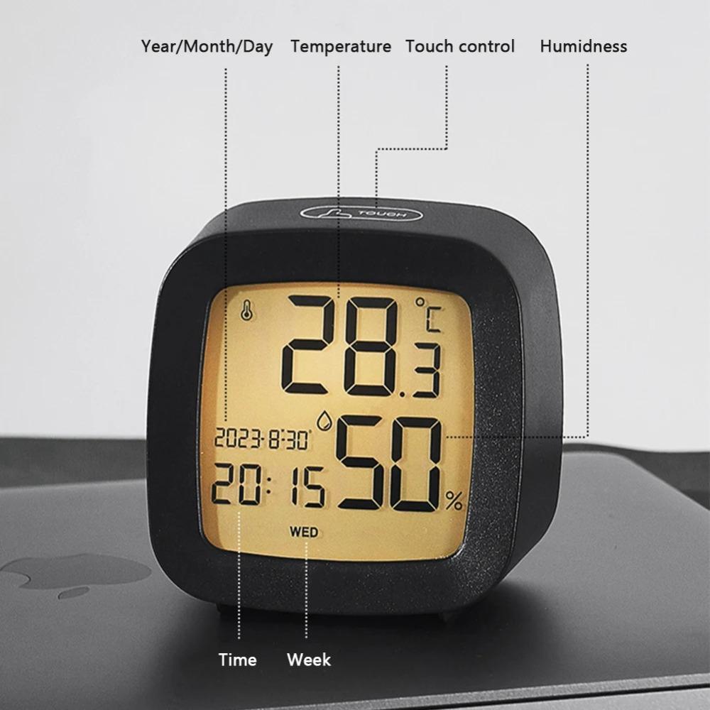 Humidity Monitor Convenient Small Alarm Clock Battery Operated Led Alarm Clock