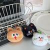 Cute Cat Plush Toy Doll Keychain Fluffy Soft Stuffed Backpack Bag Pendant Key Ring Gift For Kids Girlfriend