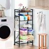 5 Tier Mesh Wire Rolling Cart Kitchen Storage Organizer Utility Cart Fruit Vegetable Metal Basket Storage Trolley Carts Wheels