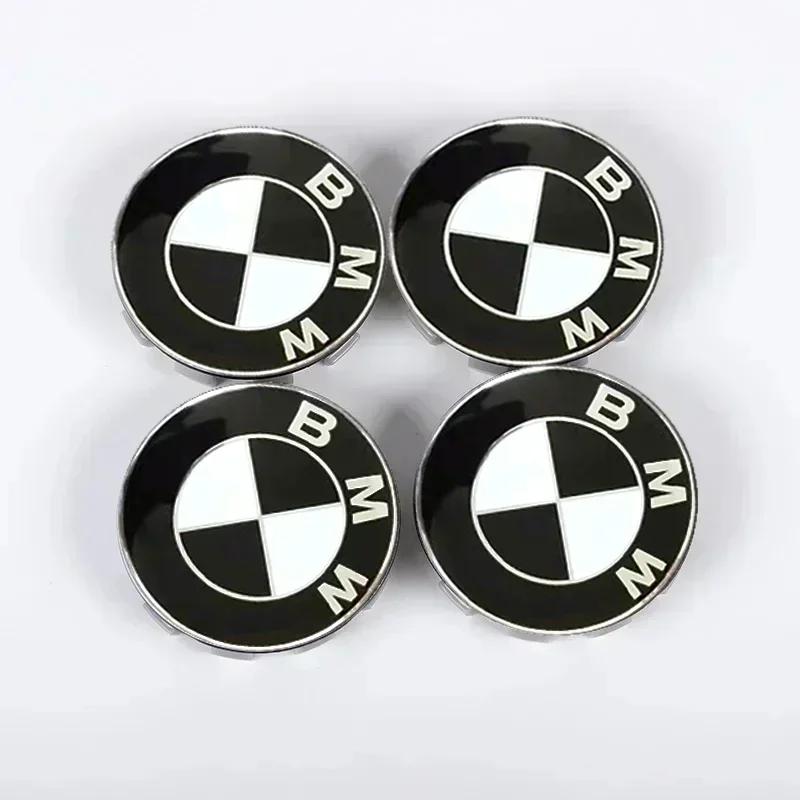 For BMW M 4pcs 56mm 68mm Car Logo Wheel Center Hub Caps ABS Tire Cover Sticker For BMW X1 X3 X5 X6 Z4 E60 E38 E53 E70 E85 Accessories