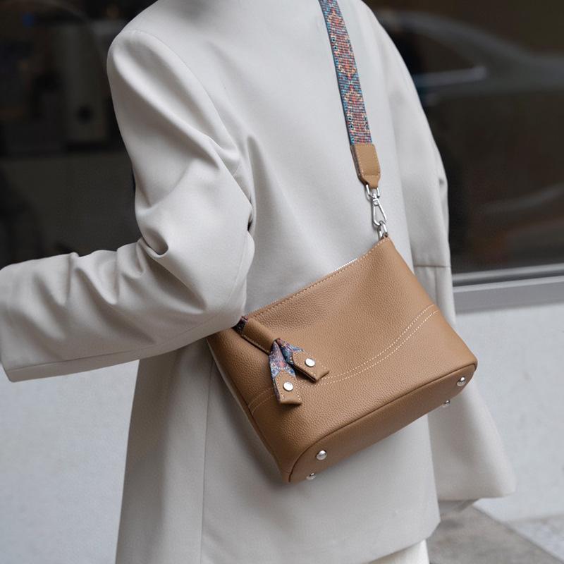 Сумка женская Head Layer из коровьей кожи через плечо Senior Sense All-in-one Crossbody Bucket Bag Shoulder