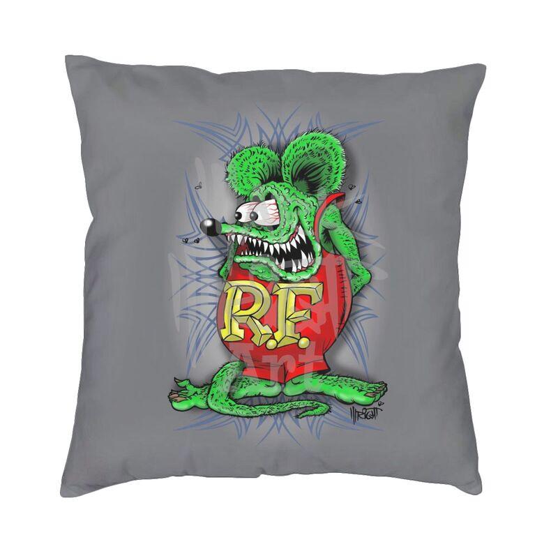 Rat Fink Rat Fink Анимация Аниме Мультфильм Квадратная Наволочка для Подушки Домашний Декор 3D Двусторонняя Печать Чехол на Подушку для Дивана