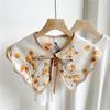 Beautiful Flower Sunscreen Shawl Scarf Decoration Fake Detachable Collar Protect Neck Shoulder Women Girl Dress Accessories