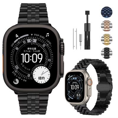 Металлический ремешок из нержавеющей стали для Apple Watch Ultra 3 2 49 мм/11 10 46 мм 42 мм/9 8 7 45 мм 41 мм Браслет iWatch 6 5 4 SE 3 44 мм 40 мм