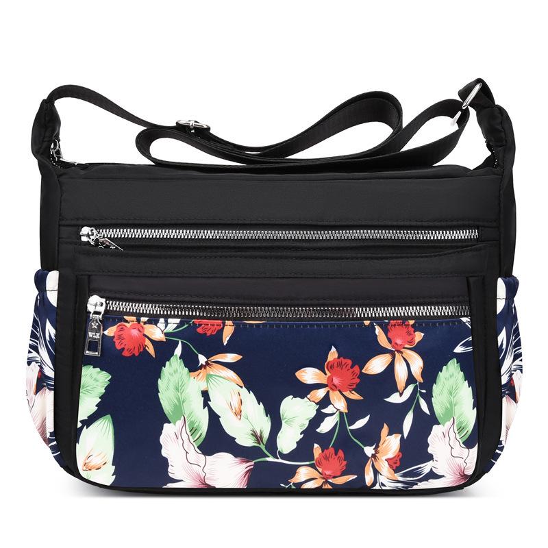 Shoulder Bag Middle-aged Women's Bag Oxford Cloth One-shoulder Messenger Bag Mother Bag Large-capacity Printed Bag