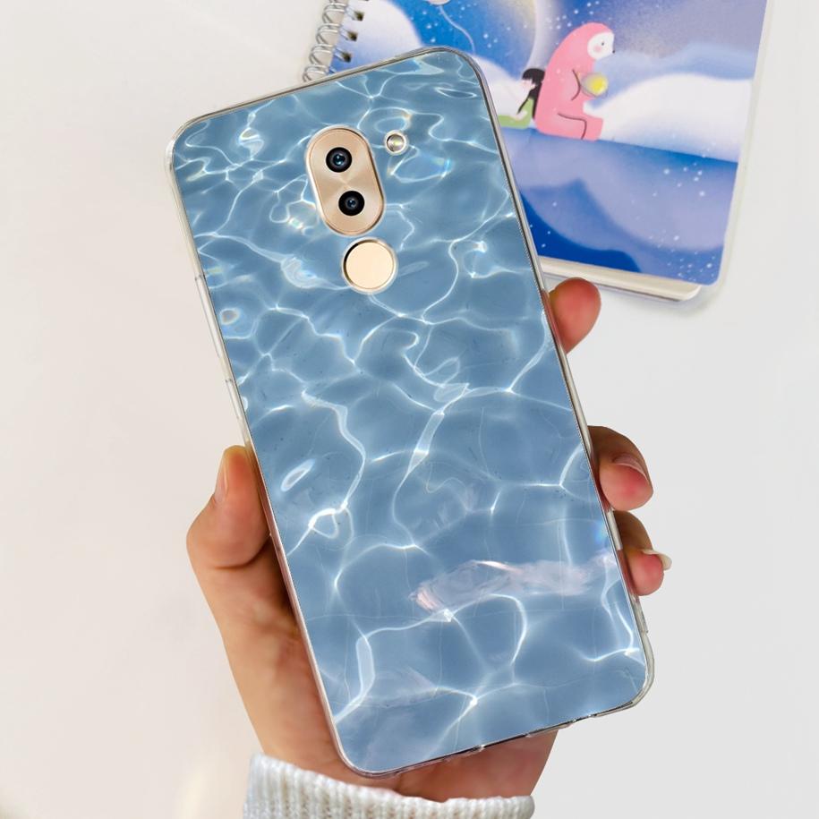 For Honor 6X Case BLN-AL10 BLL-L22 BLN-L21 Cover Fashion Flower Clear Silicone Soft Funda For Huawei Mate 9 Lite GR5 2017 Bumper
