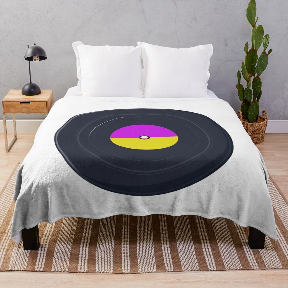 Vinyl record design Throw Blanket