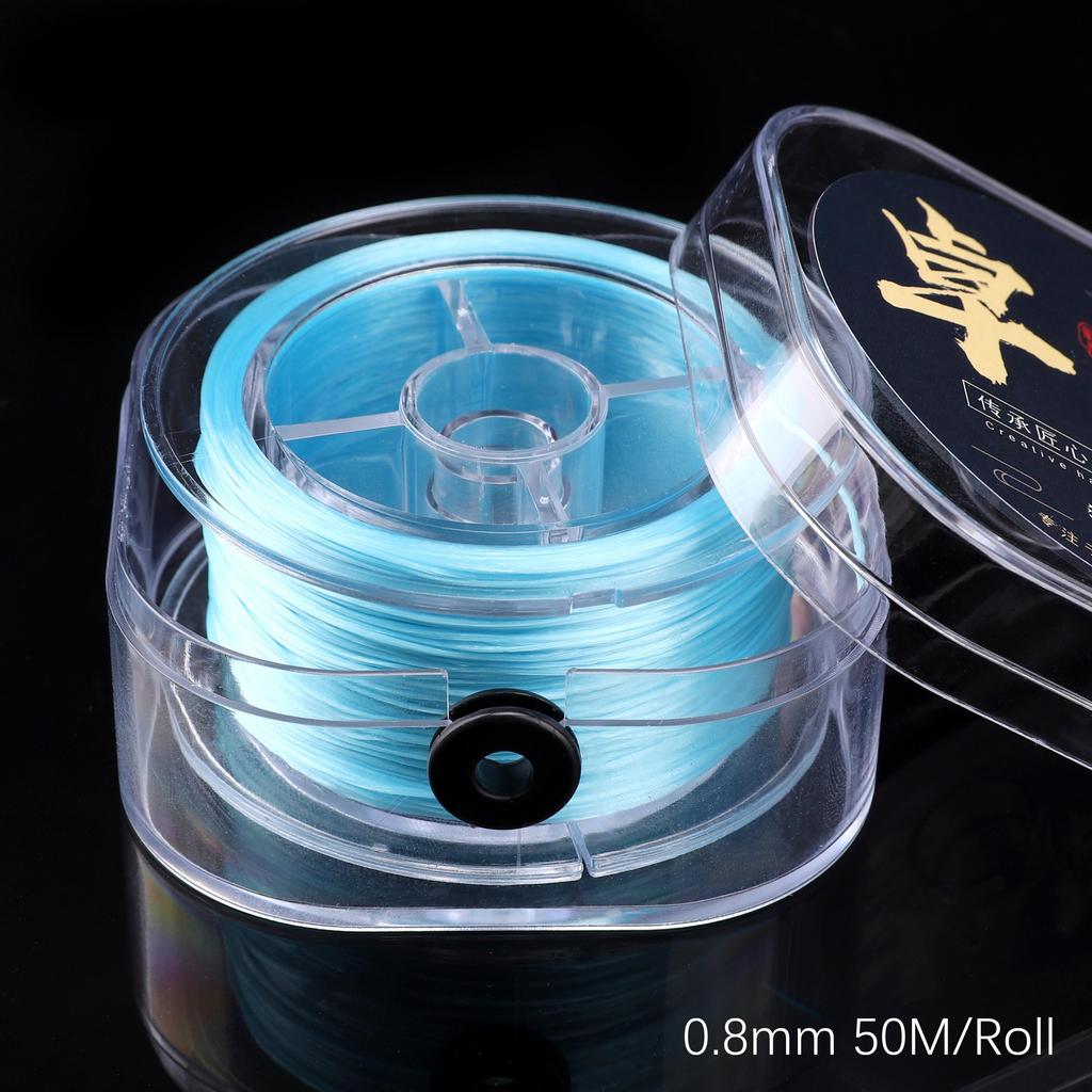 Прочная нейлоновая резиновая эластичная нить для изготовления украшений и браслетов - Разные цвета, 50-100 метров