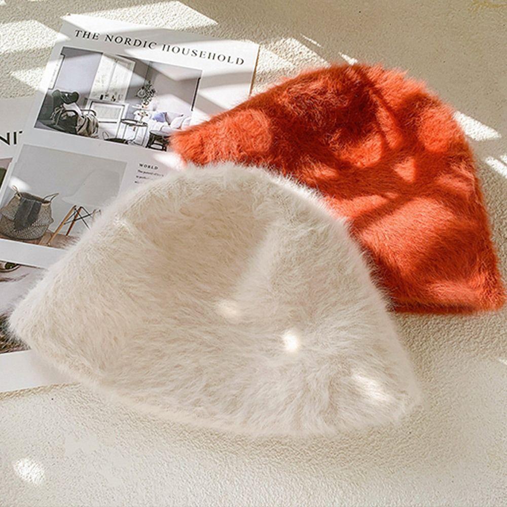 Плюшевая кепка рыбака, меховая панама, плюшевая шляпа-ведро для женщин