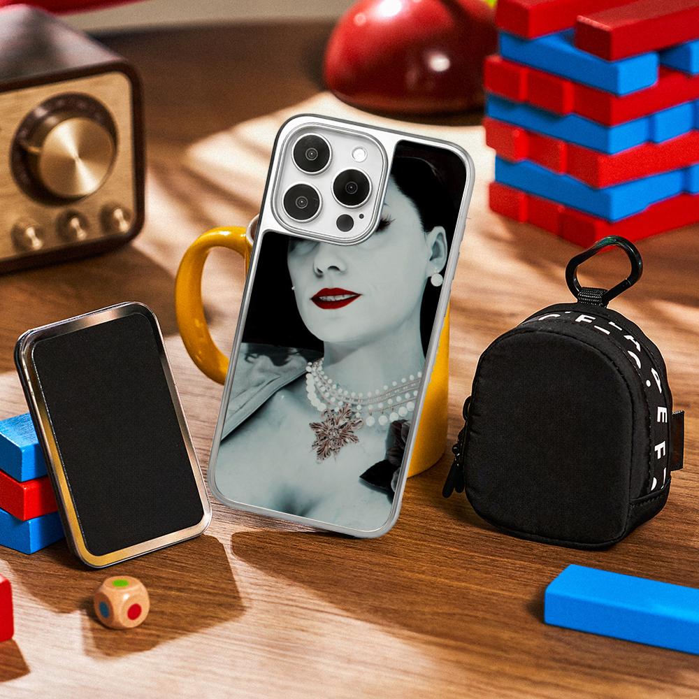 Pop ins thriller evil daughter poster Phone Case for iPhone 16 15 14 13 12 11 Pro Max Sheepskin Silver-edged protective case