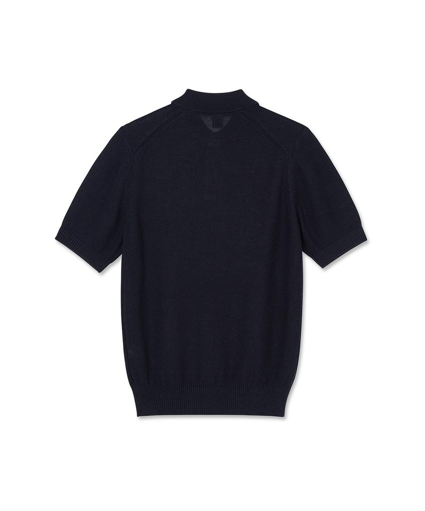 IOLO Cool Linen Half Collar_Navy