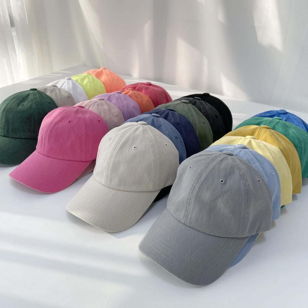 Unisex Basic Daily Baseball Cap Bio-Washing Ball Cap