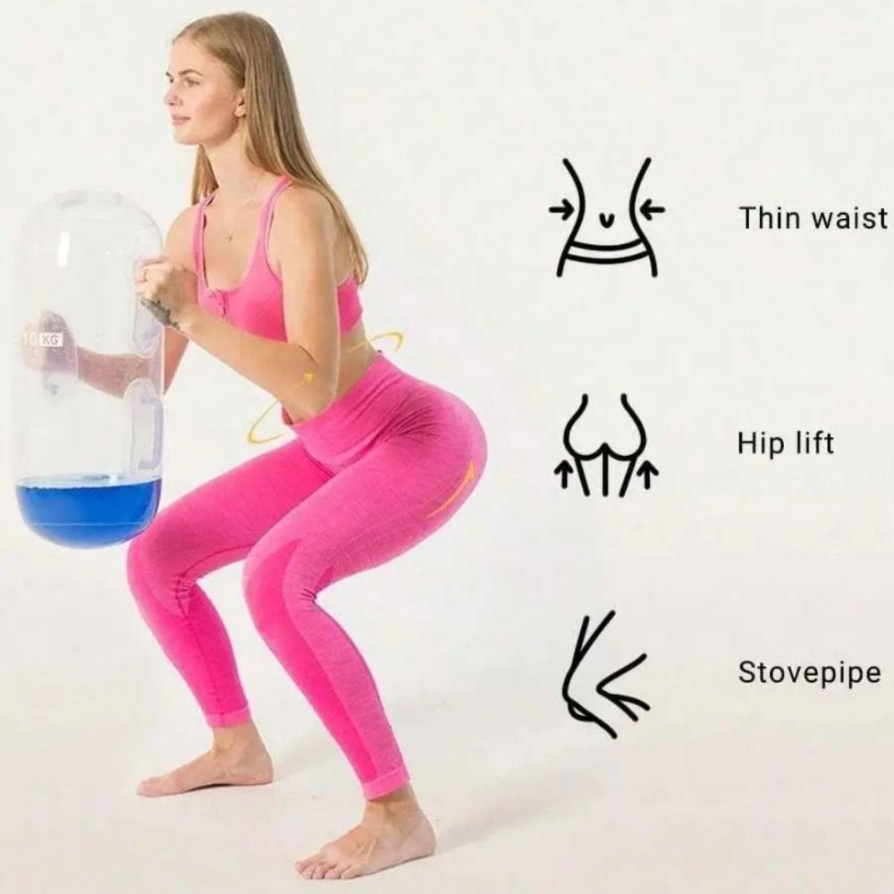 Weight Adjustable Inflatable Water Dumbbell with Air Pump Training Water Power Bag  Home Fitness