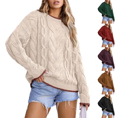 Женский Свободный Зимний Вязаный Модный Повседневный Пуловер