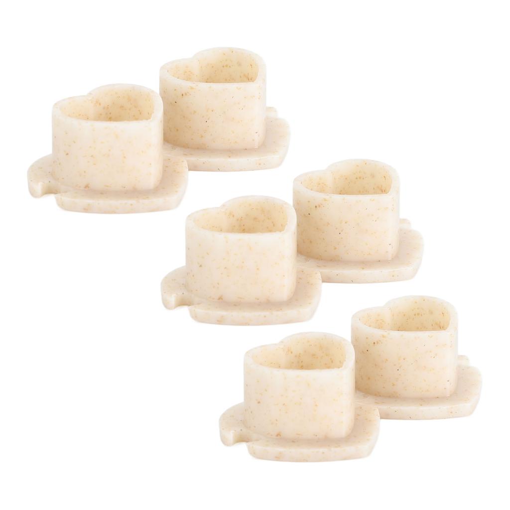 200 шт., чашки с чернилами для татуировки, в форме сердца, утолщенные, из пшеничной соломы, для наращивания ресниц, клейкая чашка с основанием