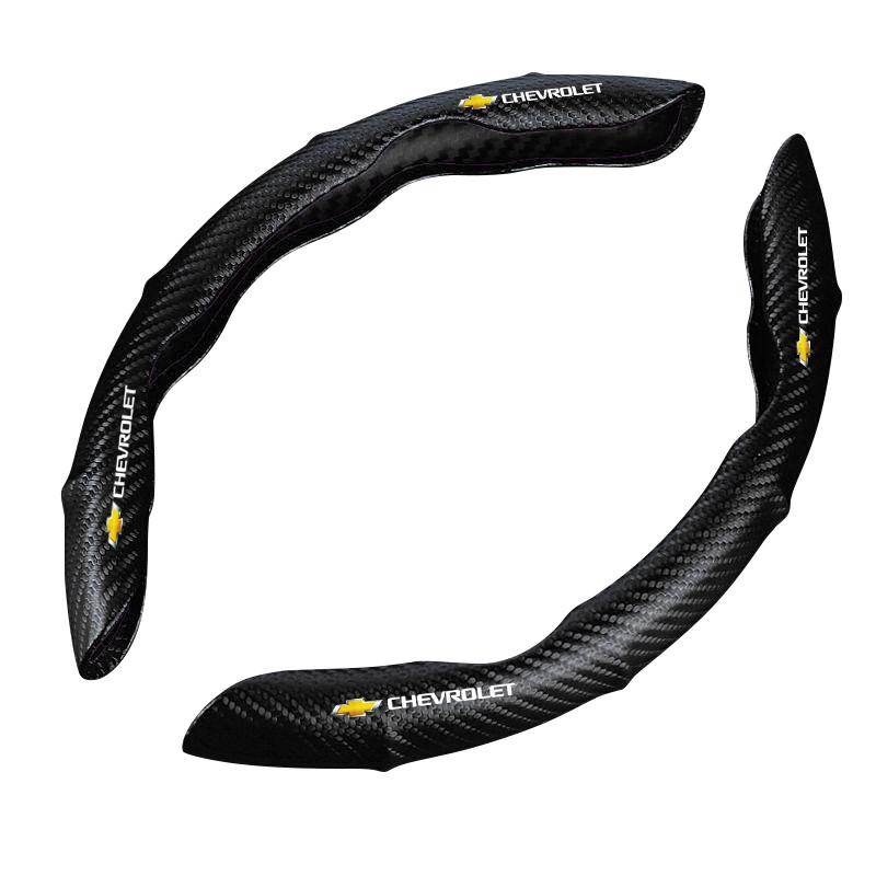 Non-Slip Carbon Fiber Car Steering Wheel Cover For Chevrolet Colorado Cruze Captiva Malibu Trax Aveo Camaro Sonic Tahoe Impala Equinox Suburban