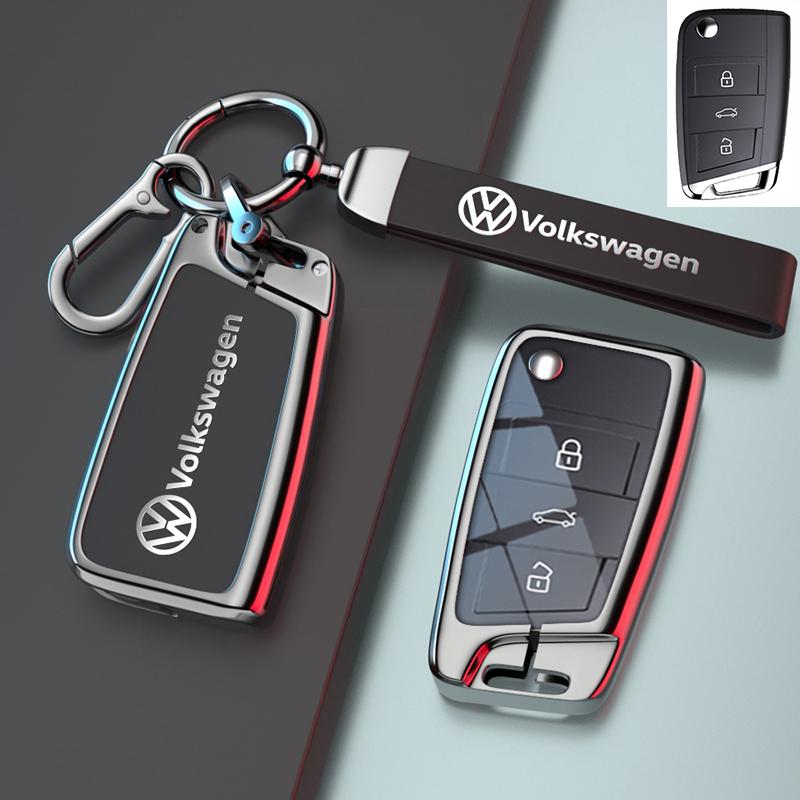 Для VOLKSWAGEN VW для Volkswagen Tiguan VW Golf 7 4 5 Mk4 6 MK7 для Skoda Octavia A7 для Seat Leon Ibiza Altea Металлический чехол для автомобильного ключа