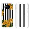 Black White Stripes Flower Cover Phone Case For Xiaomi Poco F7 Ultra X7 X6 X5 Pro M7 Redmi 15C 15 13C 13 12C 12 10C 10 9A 9C 9T