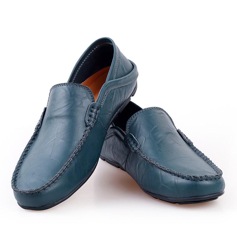 2024 Plus Size 46 47 Men Leather Casual Shoes Formal Mens Loafers Moccasins Italian Breathable Slip On Male Boat Shoes Driving Shoes