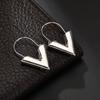 Metal Texture Gift For Women Gold Silver Color Jewelry Dangle Earring Hoop Earrings Drop Earrings