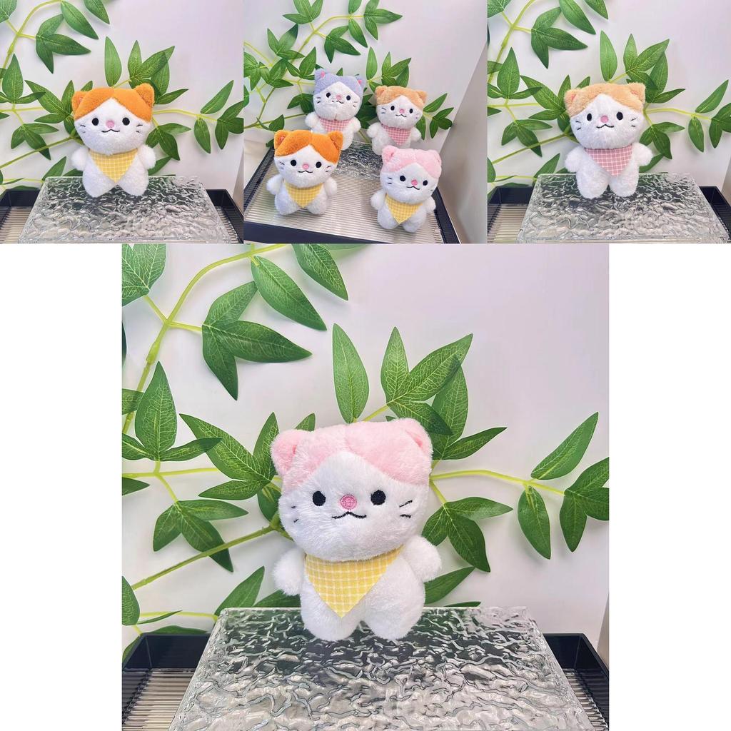 Adorable Plush Toy Keychain Cute Cartoon Cat Doll Soft And Cozy Bag Charm For Girls