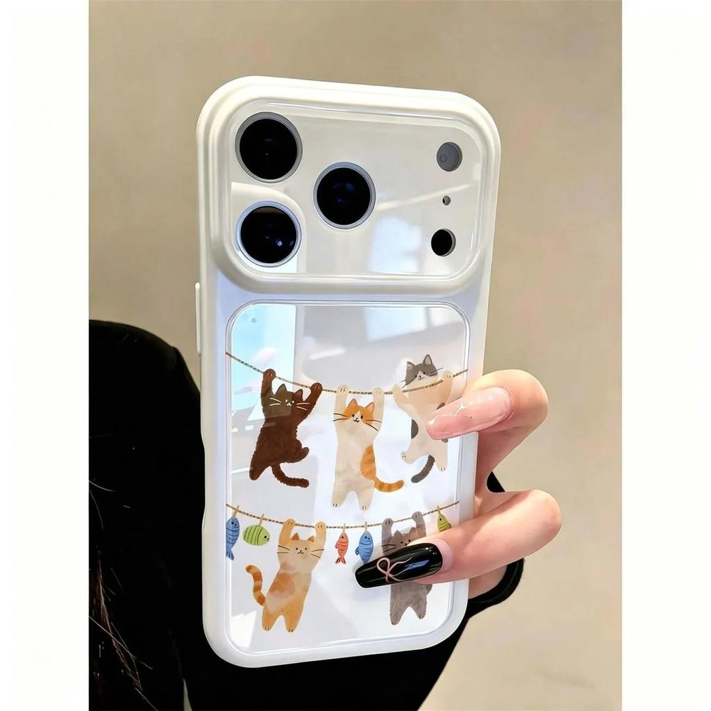 Милый кот на веревке для белья, подходит для чехла на телефон iPhone11Pro Apple 11/11 Blu-ray акриловый 11 мультяшный