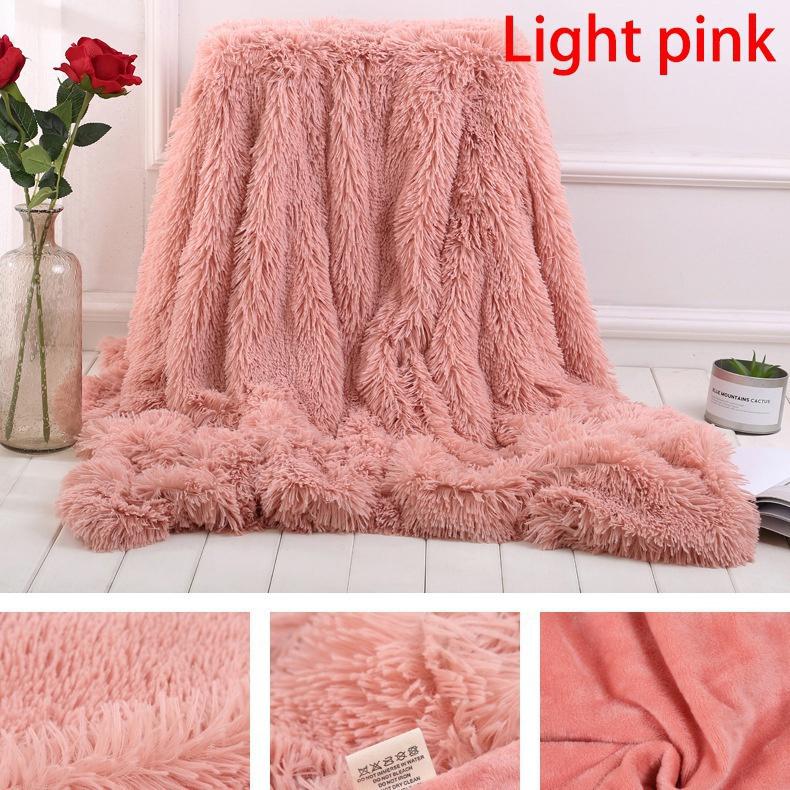 Мягкое одеяло из кораллового флиса из искусственного меха, зимнее теплое пушистое пушистое одеяло, роскошное плюшевое пушистое одеяло, постельное белье