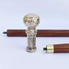 Handmade Brass Victorian Shape Long Piler Handle Style Walking Stick Nautical Cane Red Wood Two Fold Shaft Gift