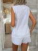 Diyun 2025 Весна/Лето Вискозный Кардиган Жилет и Шорты Комплект - Женский Повседневный Отпускной Стиль, Европейская/Американская Мода.