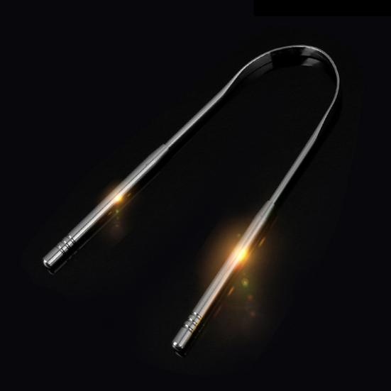 Stainless Steel Tongue Scraper Cleaner Fresh Breath Hygiene Care Cleaning Tool