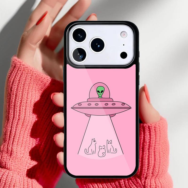 Эстетичный милый мультяшный инопланетный чехол для телефона iPhone 17 16 15 14 13 Pro Max Задняя крышка для 12 11 Pro Coque