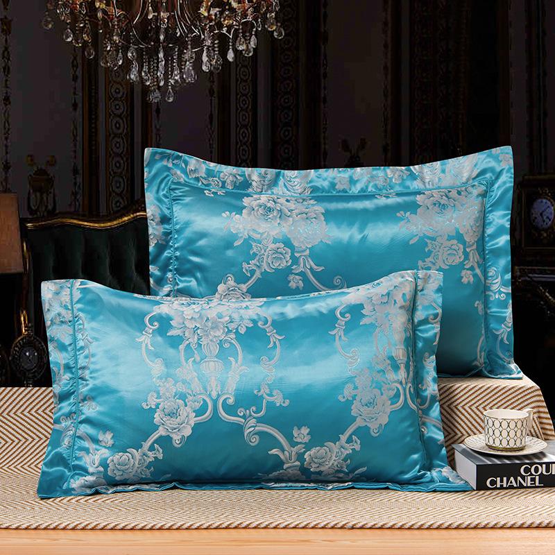 Европейский атласный жаккардовый пододеяльник, простыня, комплект из четырех предметов, комплект из трех предметов с вышивкой