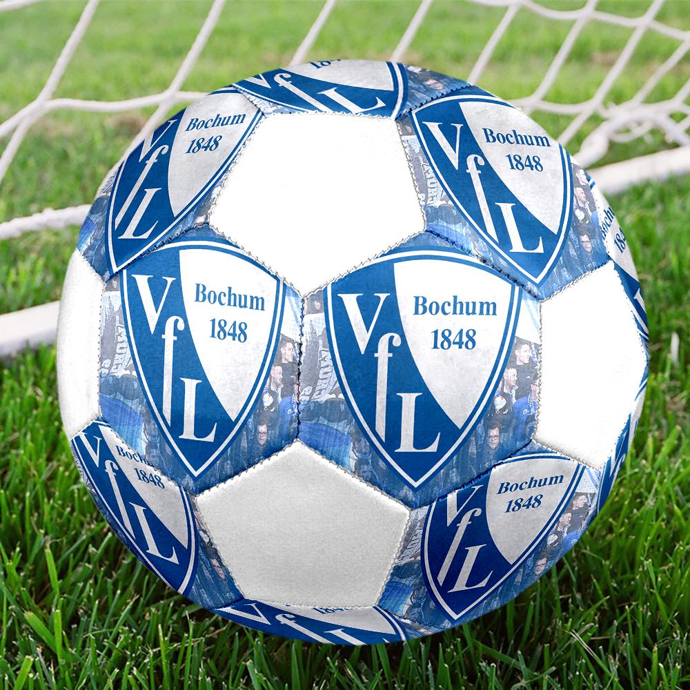Футбольный мяч VfL Bochum 1848, разноцветный, подходит для всех возрастов, сшит машинной строчкой, материал ПВХ, соревновательного уровня, прочный и с высоким отскоком