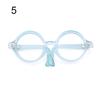 Round Frame Candy Color Toys Eyewear Clear Lens Eyeglasses Plush Doll Miniature Doll Glasses