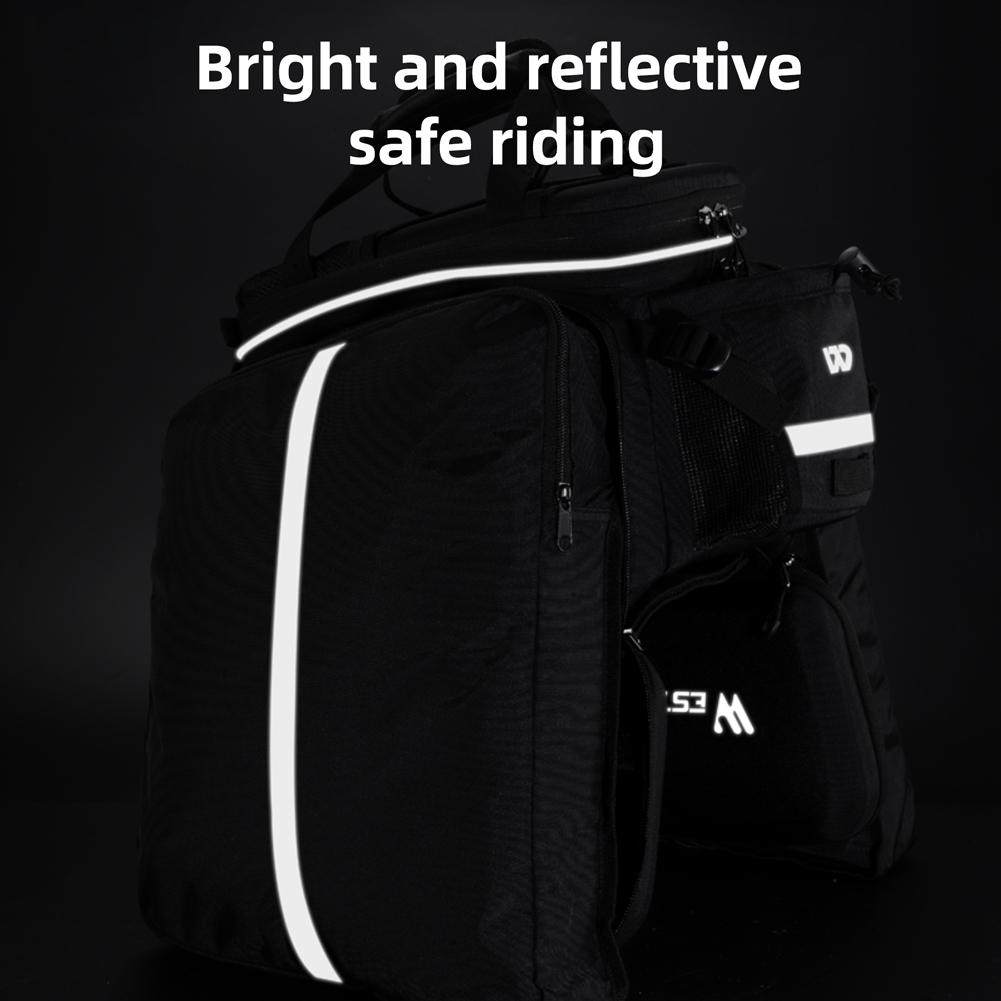 Expandable Large Capacity Bicycle Rear Rack Bag Outdoor TravelPack Portable Handbag Cycling Bike