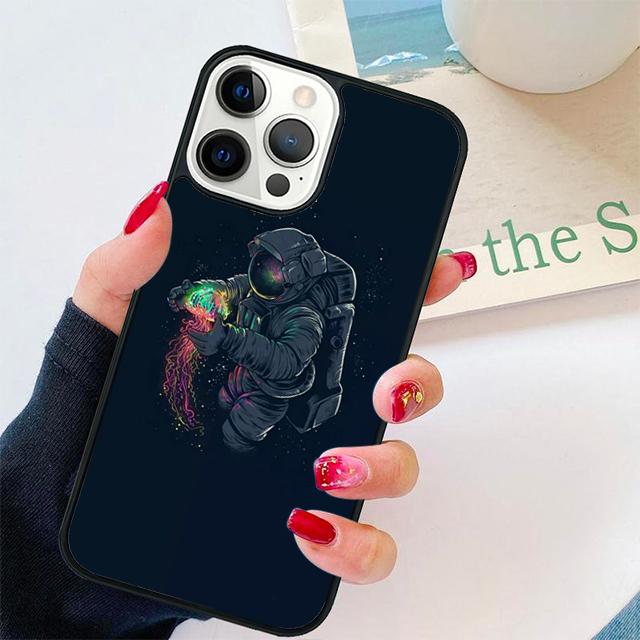 Иллюстрация Космонавта Чехол-Ракушка Для iPhone 17 Air 15 16 14 13 12 Pro Max 11 Pro Max Plus Чехол для Телефона